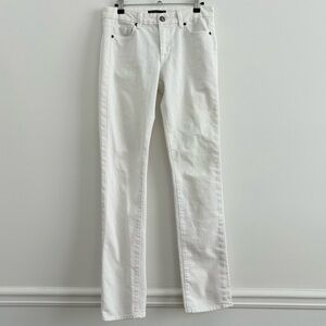 Fidelity Womens Rev Mid Rise Straight Leg Jeans in White Denim size 28 Tencel